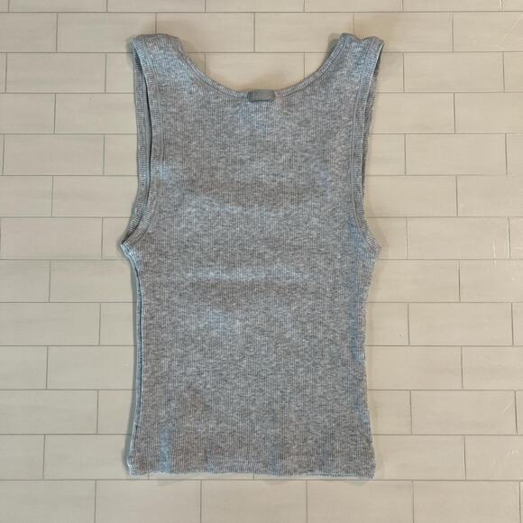 NWOT SKIMS Cotton Rib Tank - Light Heather Grey - S - Picture 2 of 3